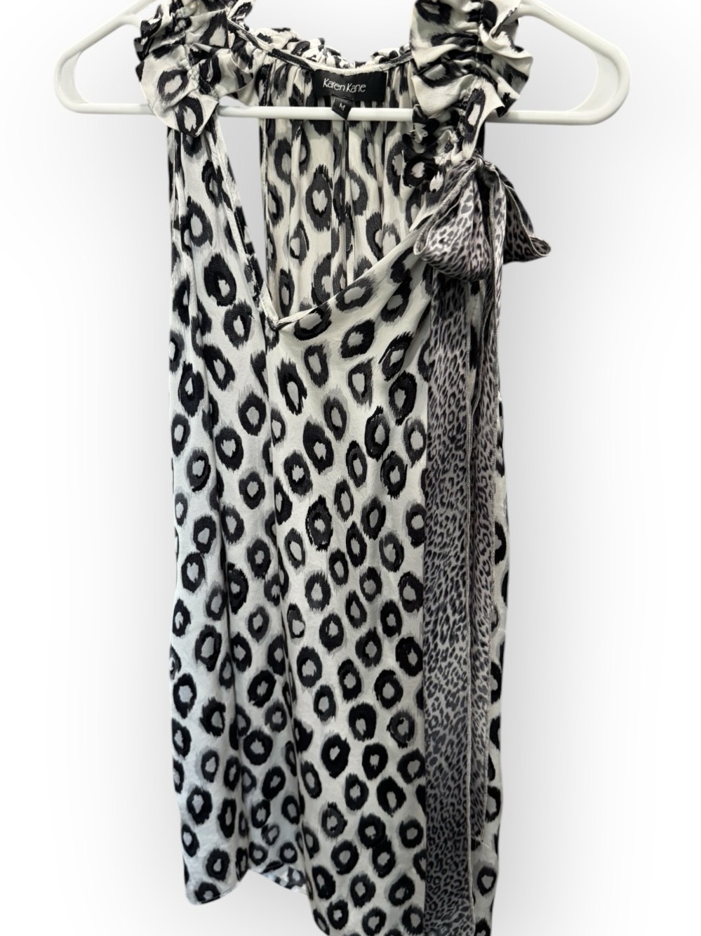 Karen Kane 100% Silk Animal Print Top – Size Medium
